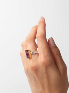 Amethyst Oracle Gold & Silver Ring