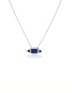 Lapis Silver Amer Necklace