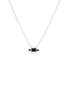 Onyx Silver Amer Necklace
