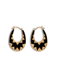 Noire & Nude Starly Gold Earrings