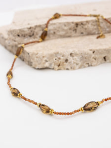 Citrine & Hessonite Gold  Necklace