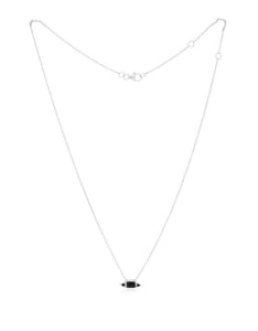 Onyx Silver Amer Necklace