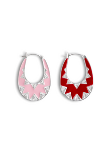 Scarlet & Blush Starly Silver Earrings