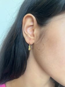 Peridot Gold Fuchsia Earrings