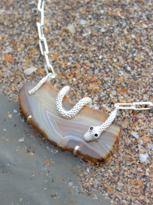 Agate Silver Serpent - small