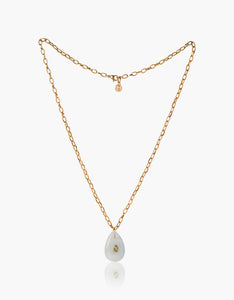 Moonstone and Peridot Gold Necklace