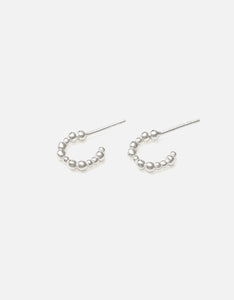 Ashoka Mini Hoop Silver Earrings