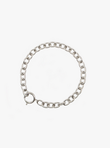Oval Round Large Bracelet Silver