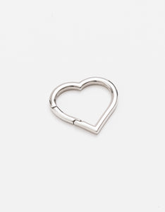 Silver Clasp Large Heart