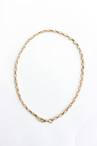 Oval Box Gold Chain (with clasp)