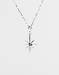 Asteria Iolite Silver Necklace