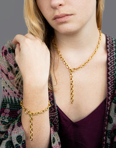 Oval Rolo Large Gold Chain (with clasp)