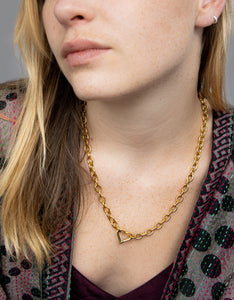 Oval Rolo Large Gold Chain (no clasp)