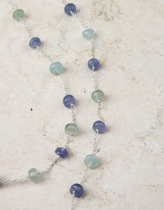 Aquamarine & Iolite Silver Necklace