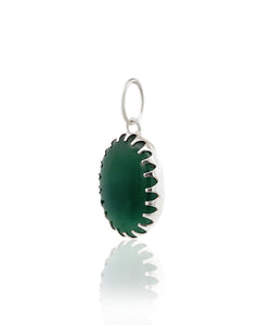 Jade Vintage Silver Amulet