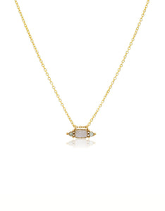 Rose Quartz Gold Amer Necklace