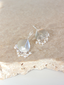 Pearl Tassel Silver Earrings