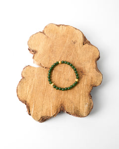 Jade & Gold Beaded Bracelet