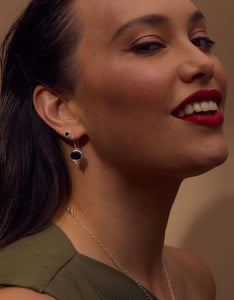 MODA Onyx Silver Studs
