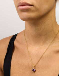 MODA Amethyst Gold Necklace