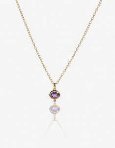 MODA Amethyst Gold Necklace