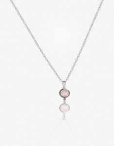 MODA Rose Quartz Silver Necklace