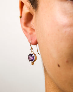 MODA Amethyst Drop Silver Earrings