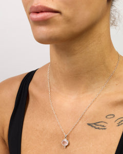 MODA Rose Quartz Silver Necklace
