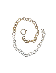 Oval Gold & Silver Combo Bracelet