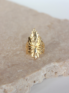 Lotus design gold ring online