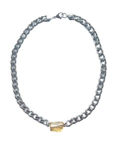 Citrine Classic Silver Chunky Choker- Limited Edition