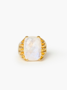 Moonstone Glimmer Gold Ring