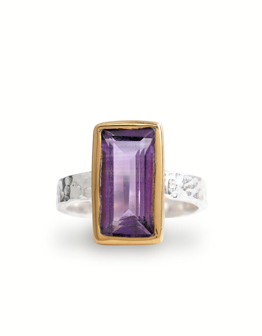 Amethyst Oracle Gold & Silver Ring
