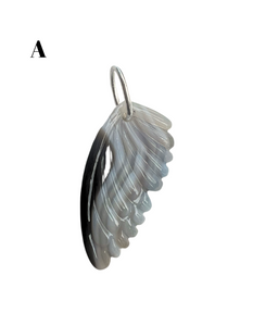 Agate Silver Butterfly Wing