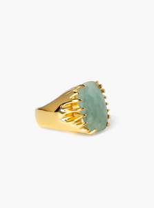 Aquamarine Glimmer Gold Ring