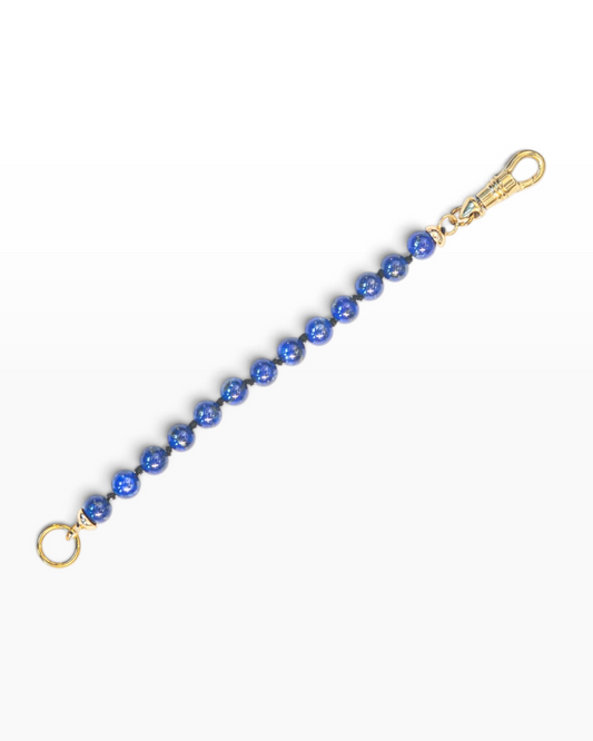 Lapis & Blue Silk Knotted Extender