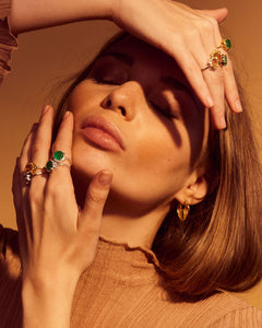 Enamel Gold Sunkissed Hoops