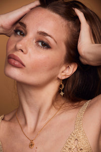 Aurora Spinel Gold Earrings