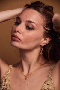 Aurora Spinel Gold Earrings
