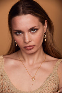 Aurora Topaz Gold Earrings
