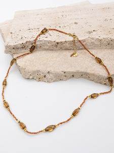 Citrine & Hessonite Gold  Necklace