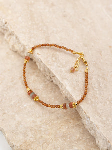 Hessonite & Sunstone Gold Bracelet