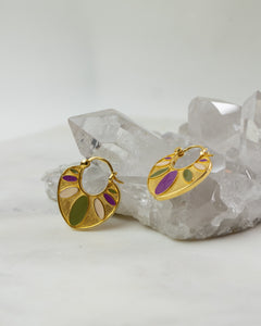 Enamel Gold Sunkissed Hoops