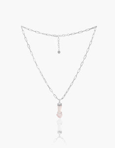 Figa Pendant Rose Quartz Silver