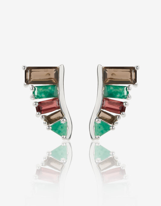 Burnished Silver Earrings