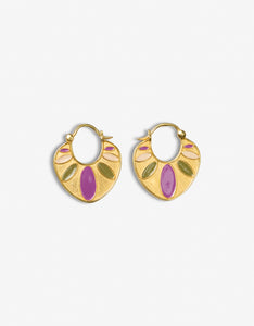 Enamel Gold Sunkissed Hoops