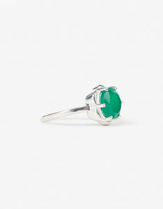 Green Onyx Silver Sunkissed Ring