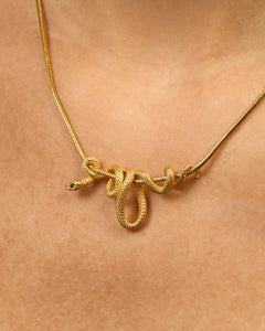Dreaming Serpent Gold Necklace