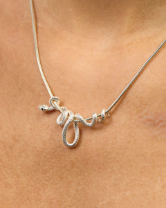 Dreaming Serpent Silver Necklace