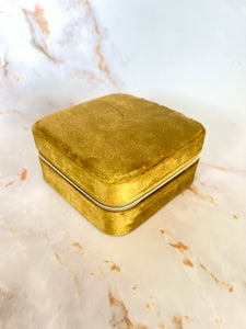 Gold Velvet Trinket Box - small